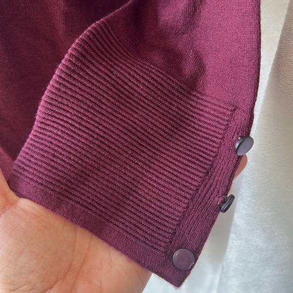 🔥 SALE 🔥 NEW Evolution by Cyrus Maroon Open Front Cardigan Size Small - Picture 11 of 16